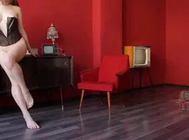Naked russian girl kneeling